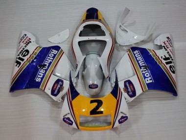 Cheapest 1994-1996 White Blue Yellow Honda NSR250 MC28 P4 Bike Fairing Kit UK