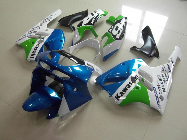 Cheapest 1994-1997 Light Blue White Kawasaki ZX9R Moto Fairings UK