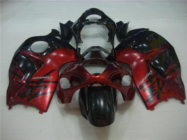 Cheapest 1996-2007 Red Black Suzuki GSXR 1300 Hayabusa Motorcycle Fairing Kit UK