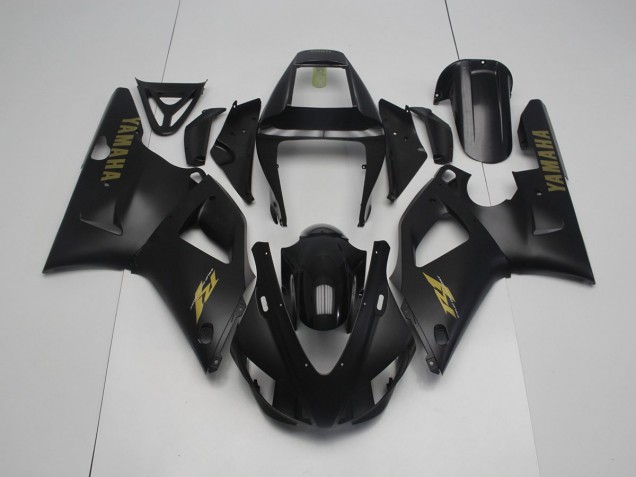 Cheapest 1998-1999 Matte Black Yellow Yamaha YZF R1 Motorcycle Fairing Kit UK