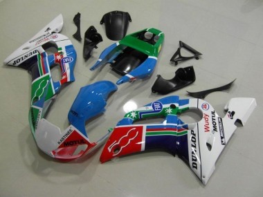 Cheapest 1998-2002 Blue White Green Red Wudy Motul Dunlop Yamaha YZF R6 Bike Fairings UK