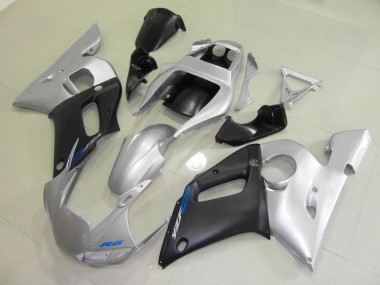 Cheapest 1998-2002 Black Silver Yamaha YZF R6 Motorcycle Fairings Kit UK