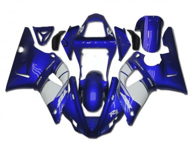 Cheapest 2000-2001 Blue White Yamaha YZF R1 Motorcycle Fairings UK