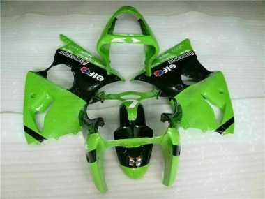 Cheapest 2000-2002 Green Black Kawasaki ZX6R Bike Fairings UK