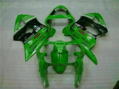 Cheapest 2000-2002 Green Black Kawasaki ZX6R Motor Bike Fairings UK