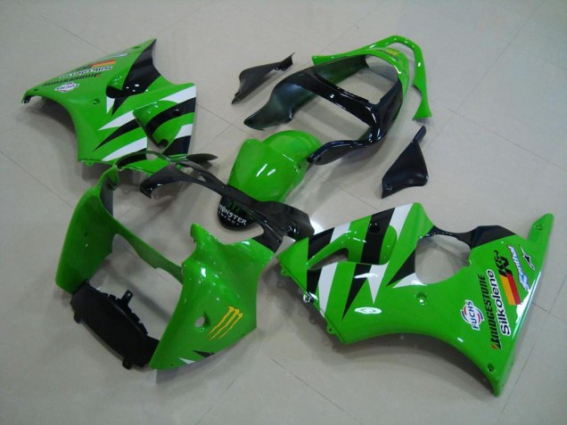 Cheapest 2000-2002 Green Black Kawasaki ZX6R Motor Fairings UK