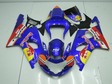 Cheapest 2000-2002 Blue Red Bull Suzuki GSXR 1000 Motorbike Fairing Kits UK