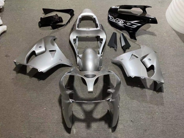 Cheapest 2002-2003 Silver Glossy Black Kawasaki ZX9R Motorcycle Fairing Kit UK