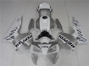 Cheapest 2003-2004 Silve White Black Repsol Honda CBR600RR Bike Fairings UK