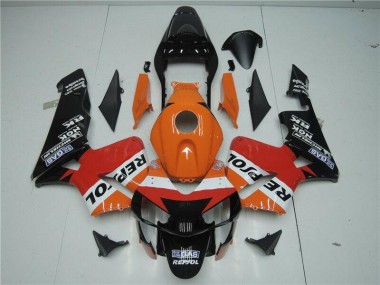 Cheapest 2003-2004 Orange Red Black Repsol Honda CBR600RR Motor Bike Fairings UK