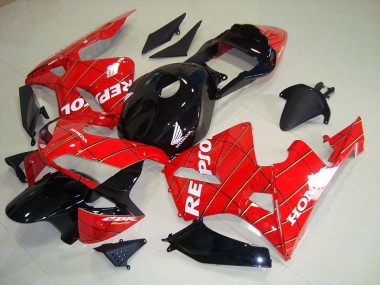 Cheapest 2003-2004 Black Spider Man Repsol Honda CBR600RR Motorcycle Fairing Kits UK