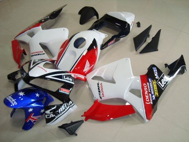 Cheapest 2003-2004 White Black Red Lee Honda CBR600RR Motorcycle Fairing Kit UK