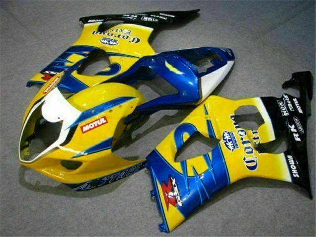 Cheapest 2003-2004 Yellow Blue Suzuki GSXR 1000 Bike Fairings UK