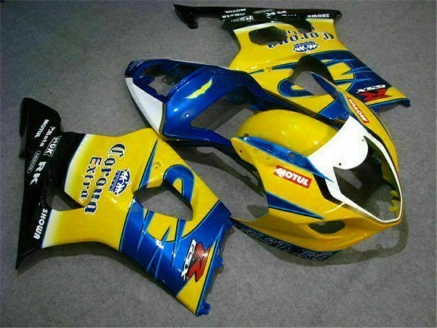 Cheapest 2003-2004 Yellow Blue Suzuki GSXR 1000 Bike Fairings UK