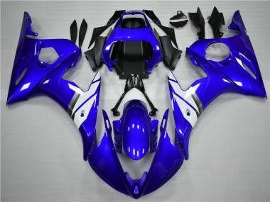 Cheapest 2003-2005 Blue White Yamaha YZF R6 Bike Fairings UK