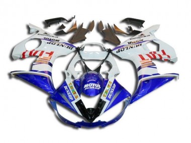 Cheapest 2003-2005 White Blue Fiat Motul Dunlop Yamaha YZF R6 Bike Fairings UK