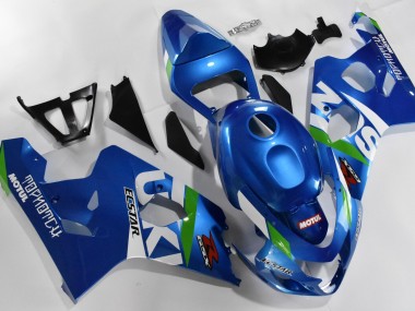 Cheapest 2004-2005 Blue White Suzuki GSXR 600/750 Motorcylce Fairings UK