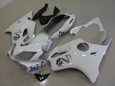 Cheapest 2004-2007 White with Black Dragon Honda CBR600 F4i Motorcycle Fairings UK