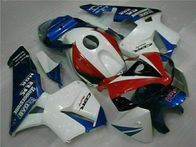 Cheapest 2005-2006 White Blue Honda CBR600RR Moto Fairings UK