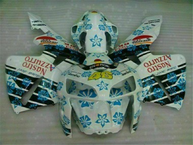 Cheapest 2005-2006 White Blue Nastro Azzurro 46 Honda CBR600RR Motorcycle Fairing UK