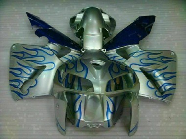 Cheapest 2005-2006 White Blue Flame Honda CBR600RR Motorcycle Fairing Kit UK