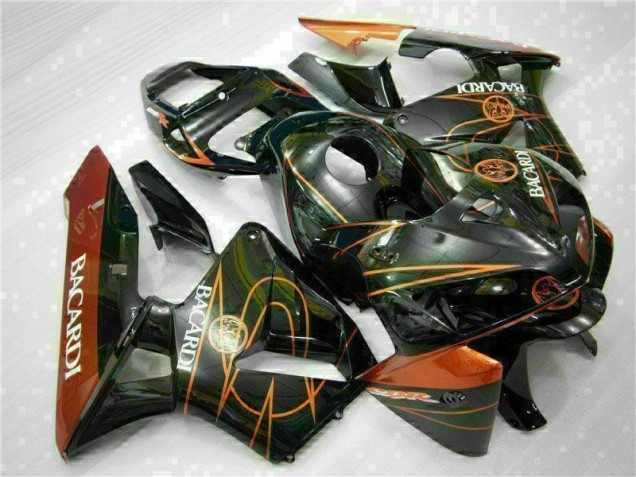 Cheapest 2005-2006 Black Orange BACARDI Honda CBR600RR Motorcycle Fairing UK