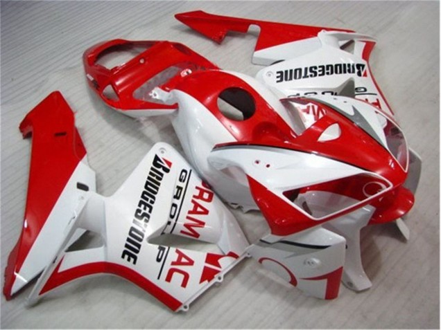 Cheapest 2005-2006 Red White Honda CBR600RR Bike Fairings UK