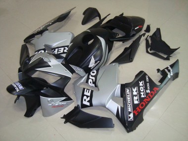 Cheapest 2005-2006 Matte Black Silver Repsol Honda CBR600RR Bike Fairings UK