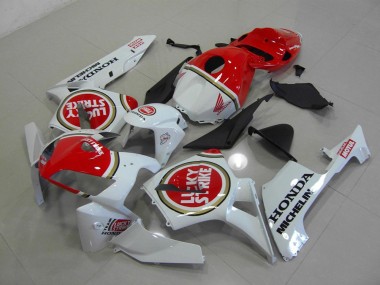 Cheapest 2005-2006 Pearl White Lucky Strike Honda CBR600RR Motorcycle Fairings Kits UK