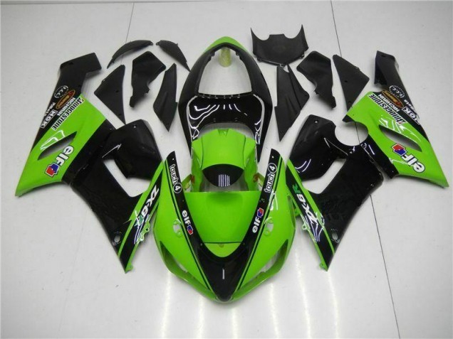 Cheapest 2005-2006 Green Kawasaki ZX6R Motorcycle Fairings Kit UK