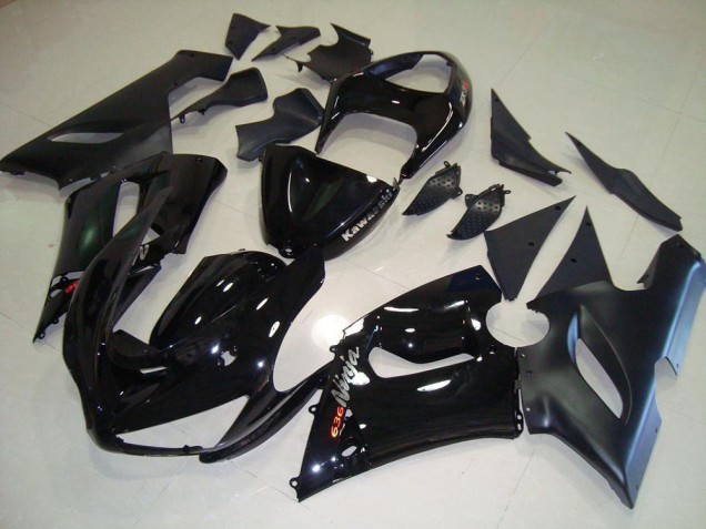 Cheapest 2005-2006 Black Kawasaki ZX6R Motorcyle Fairings UK