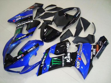 Cheapest 2005-2006 Candy Blue Monster Kawasaki ZX6R Motorcycle Fairing Kits UK