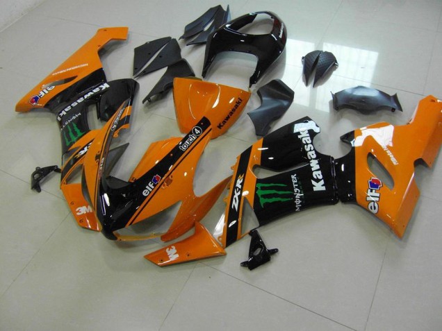 Cheapest 2005-2006 Orange Monster Kawasaki ZX6R Bike Fairing UK