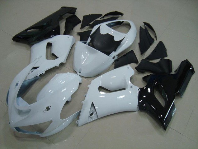 Cheapest 2005-2006 White Black Kawasaki ZX6R Replacement Motorcycle Fairings UK