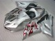 Cheapest 2005-2006 Silver Red Flames Kawasaki ZX6R Motorcycle Fairings UK