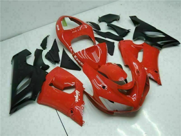 Cheapest 2005-2006 Red Kawasaki ZX6R Bike Fairing Kit UK