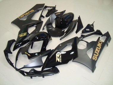 Cheapest 2005-2006 Black with Gold Decals Suzuki GSXR 1000 Motorcylce Fairings UK