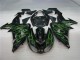 Cheapest 2006-2007 Black Green Flame Kawasaki ZX10R Motorcycle Fairing UK