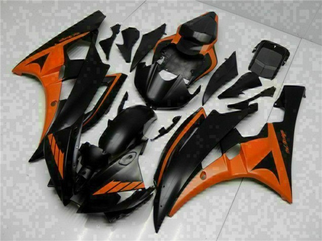 Cheapest 2006-2007 Orange Black Yamaha YZF R6 Bike Fairing UK