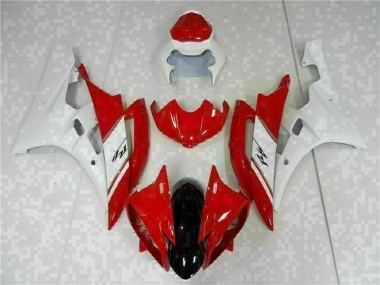 Cheapest 2006-2007 Red White Yamaha YZF R6 Motorcyle Fairings UK