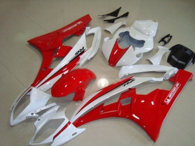 Cheapest 2006-2007 Red White Yamaha YZF R6 Motorcycle Fairing UK