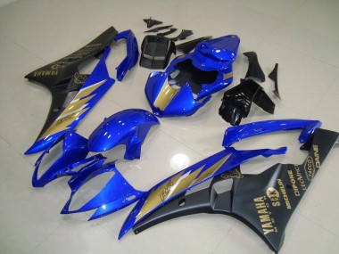 Cheapest 2006-2007 Black Blue with Gold Sticker Yamaha YZF R6 Motorcycle Fairing UK