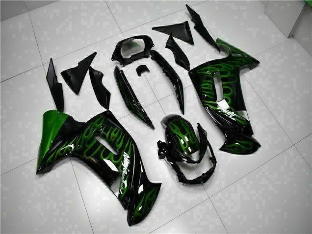 Cheapest 2006-2008 Green Flame Kawasaki EX650 Motorcycle Fairing Kits UK