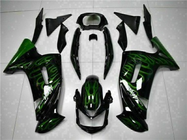 Cheapest 2006-2008 Green Flame Kawasaki EX650 Motorcycle Fairing Kits UK