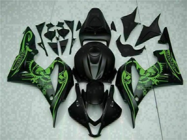 Cheapest 2007-2008 Black Green Honda CBR600RR Motorcycle Fairing Kits UK