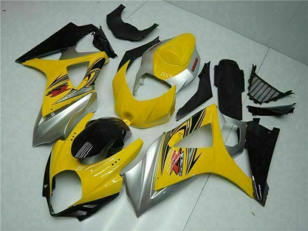 Cheapest 2007-2008 Yellow Suzuki GSXR 1000 K7 Bike Fairing Kit UK