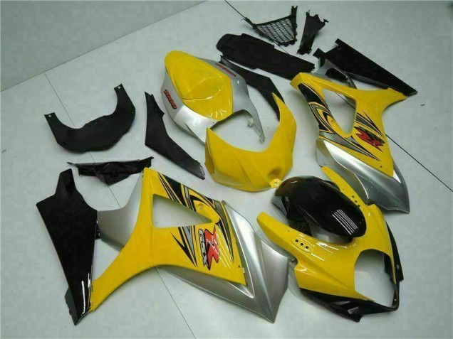 Cheapest 2007-2008 Yellow Suzuki GSXR 1000 K7 Bike Fairing Kit UK