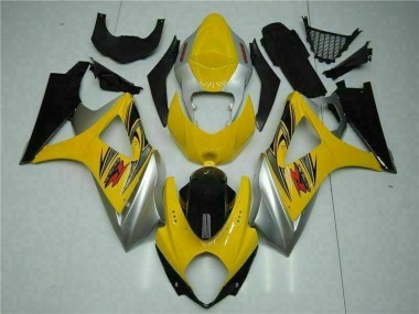 Cheapest 2007-2008 Yellow Suzuki GSXR 1000 K7 Bike Fairing Kit UK