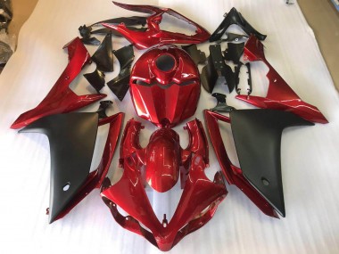 Cheapest 2007-2008 Matte Black Red Yamaha YZF R1 Motorbike Fairing Kits UK