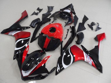 Cheapest 2007-2008 Black Red Glossy Yamaha YZF R1 Motorcycle Replacement Fairings UK